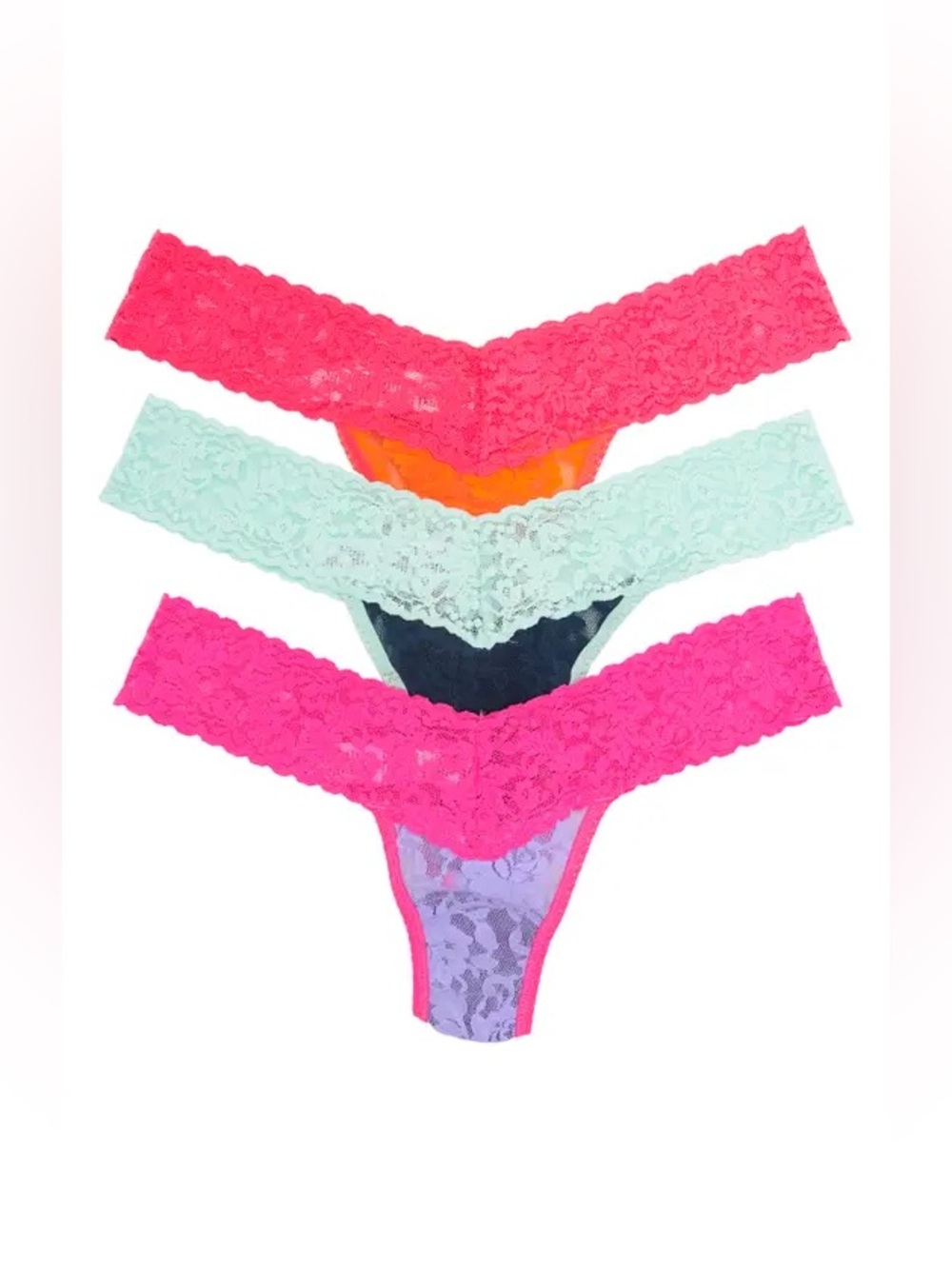 Hanky Panky Low Rise Lace Thong - Pack of 3